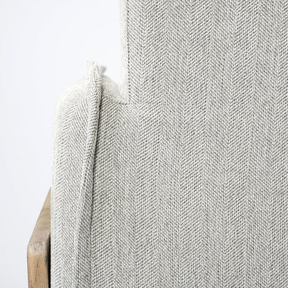 Mercana - Roy II Frost Gray Upholstered and Brown Wood Frame Arm Chair - 68716 view 10