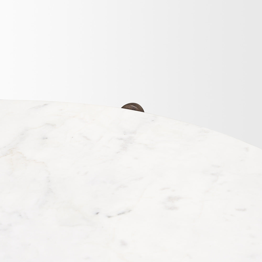 Mercana - Rumer Dark Brown Wood w/ White Marble Coffee Table - 70561-AB view 7