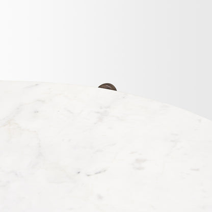 Mercana - Rumer Dark Brown Wood w/ White Marble Coffee Table - 70561-AB view 7