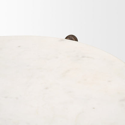 Mercana - Rumer Dark Brown Wood w/ White Marble Side Table - 70562 view 7