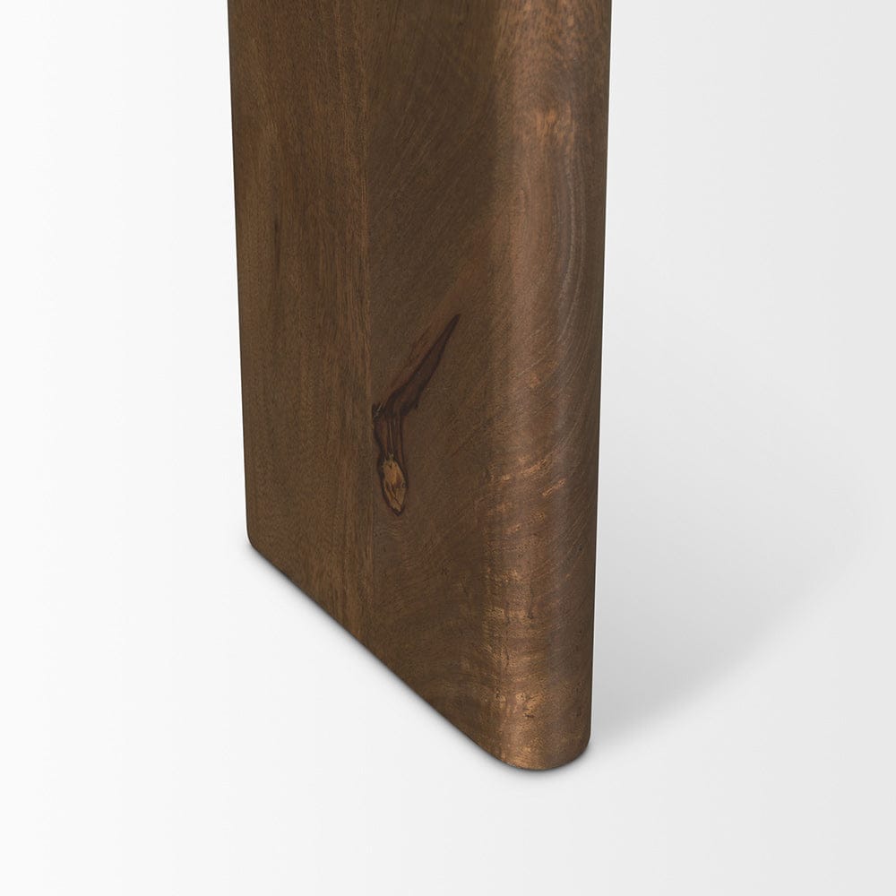 Mercana - Rumer Dark Brown Wood w/ White Marble Side Table - 70562 view 9