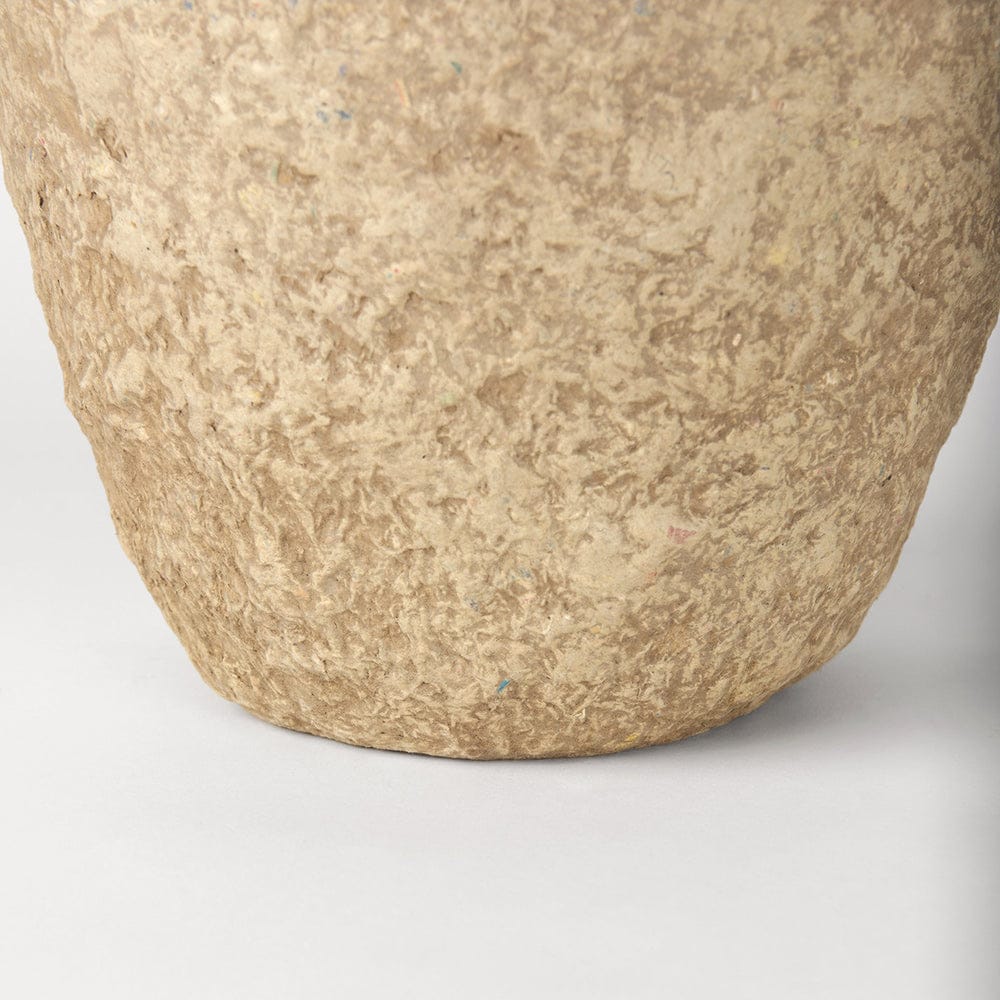 Mercana - Rundal Large Beige Paper Mache Vase - 70211_CLOSEOUT view 6