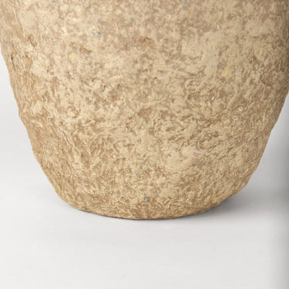 Mercana - Rundal Large Beige Paper Mache Vase - 70211_CLOSEOUT view 6