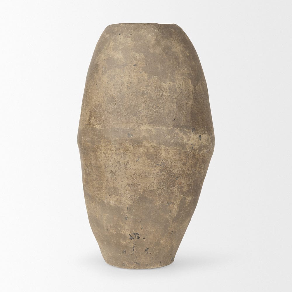 Mercana - Rundal Large Gray Paper Mache Vase - 70209 view 2