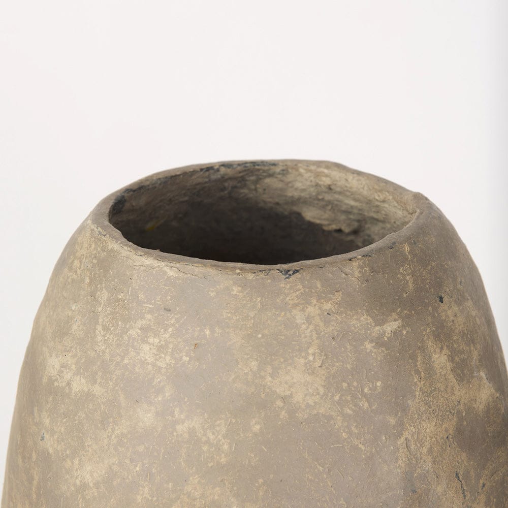 Mercana - Rundal Large Gray Paper Mache Vase - 70209 view 3