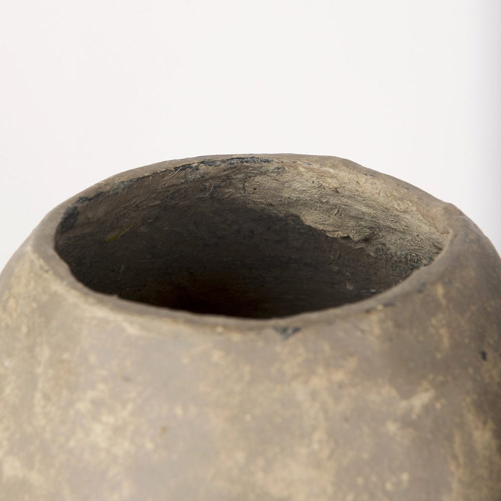 Mercana - Rundal Large Gray Paper Mache Vase - 70209 view 4