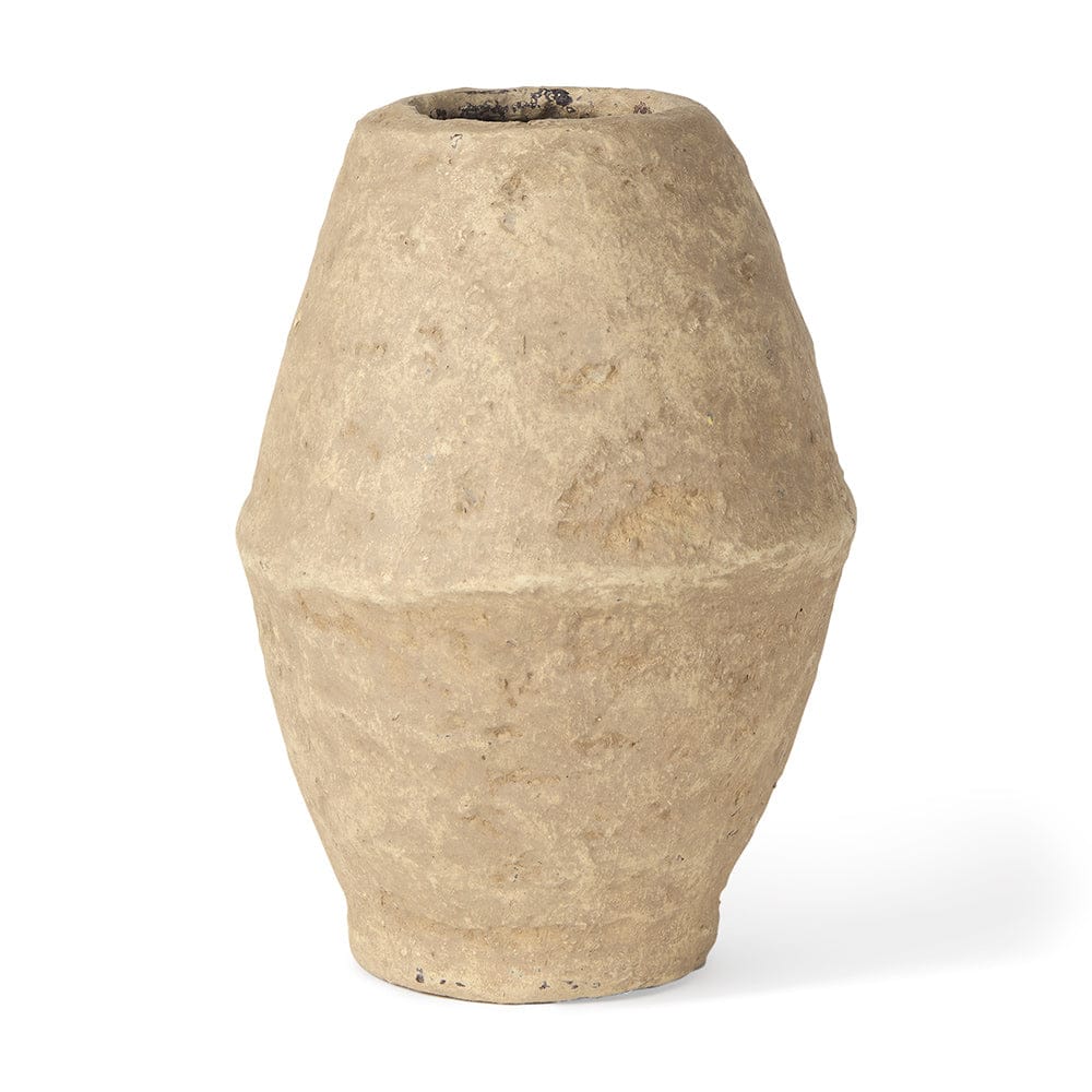 Mercana - Rundal Small Beige Paper Mache Vase - 70210 view 1
