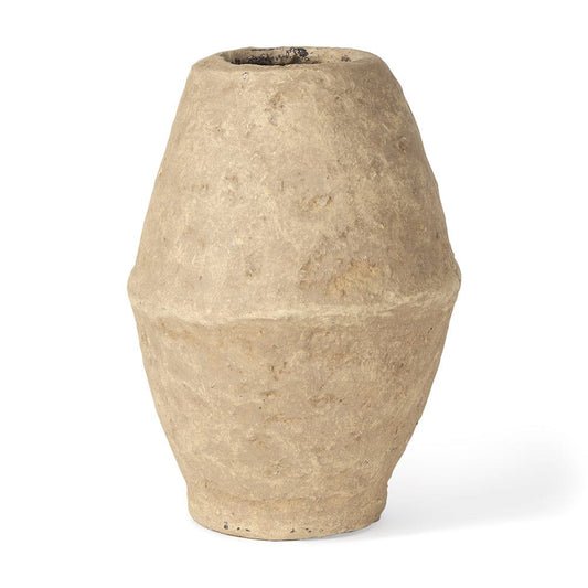 Mercana - Rundal Small Beige Paper Mache Vase - 70210 view 1