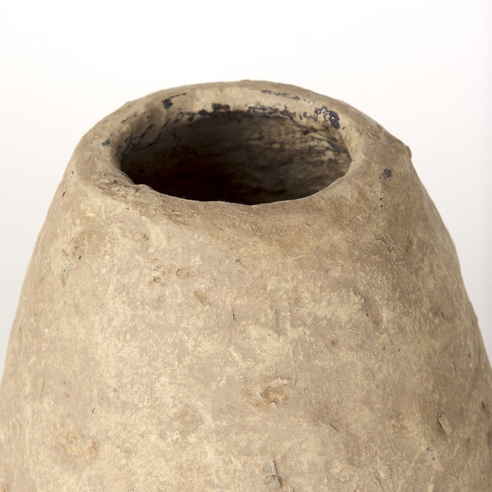 Mercana - Rundal Small Beige Paper Mache Vase - 70210 view 3