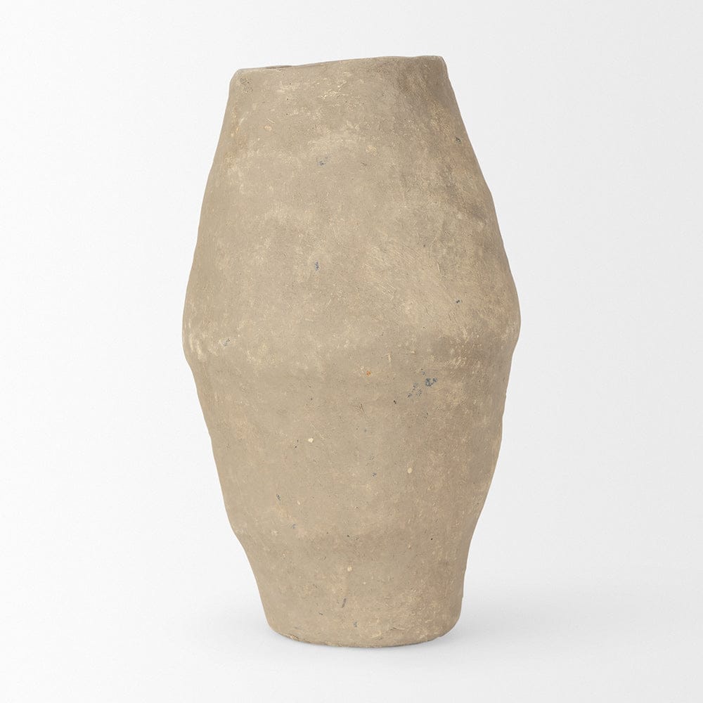 Mercana - Rundal Small Gray Paper Mache Vase - 70208 view 2