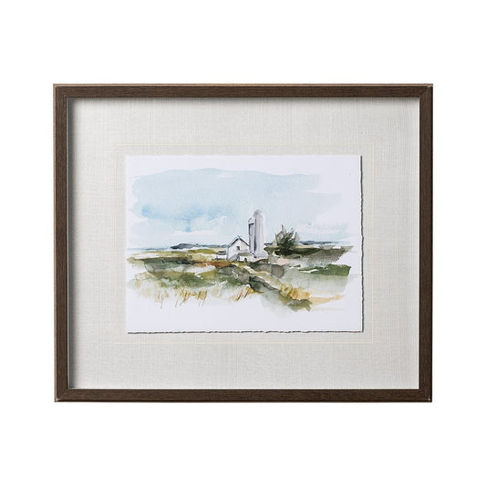 Mercana - Rural Plein Air I by Ethan Harper a Hand Embellished Textured Framed Art Print Matted under Glass - 12702 view 1