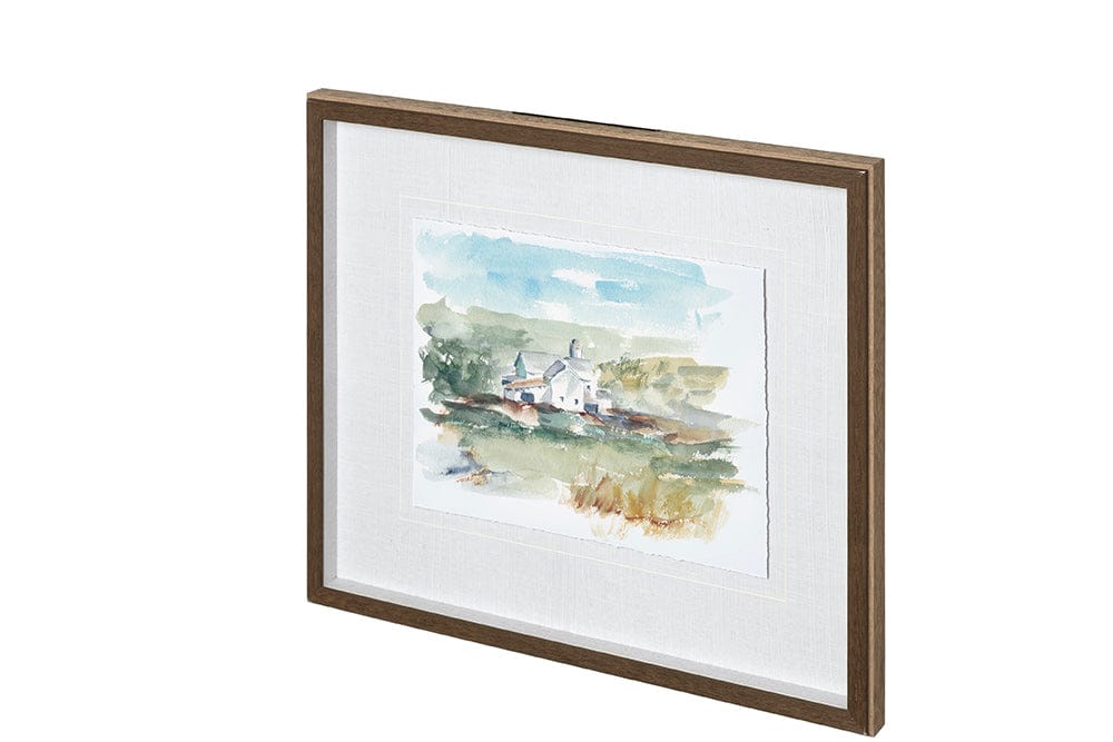 Mercana - Rural Plein Air IV by Ethan Harper a Hand Embellished Textured Framed Art Print Matted under Glass - 12705 view 1