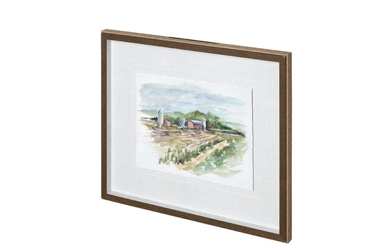 Mercana - Rural Plein Air VI by Ethan Harper a Hand Embellished Textured Framed Art Print Matted under Glass - 12707 view 1