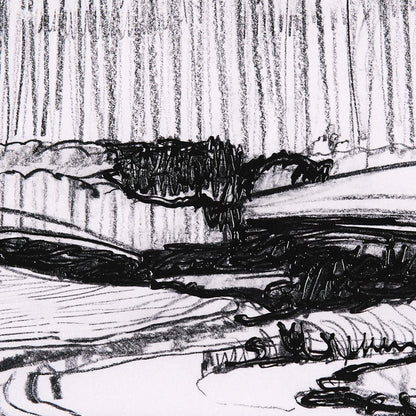 Mercana - Rural Sketch-I by Mercana Studio a Hand Embellished Textured Framed Art Print - 14802 view 7