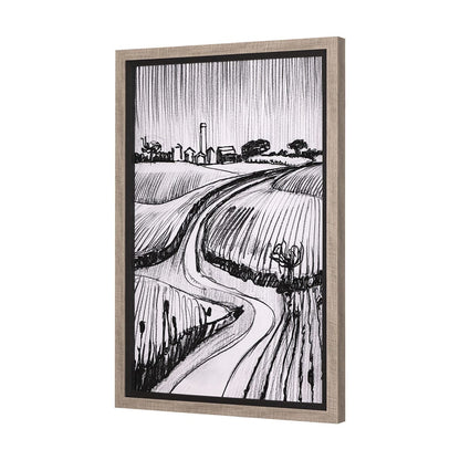 Mercana - Rural Sketch-II by Mercana Studio a Hand Embellished Textured Framed Art Print - 14803 view 2