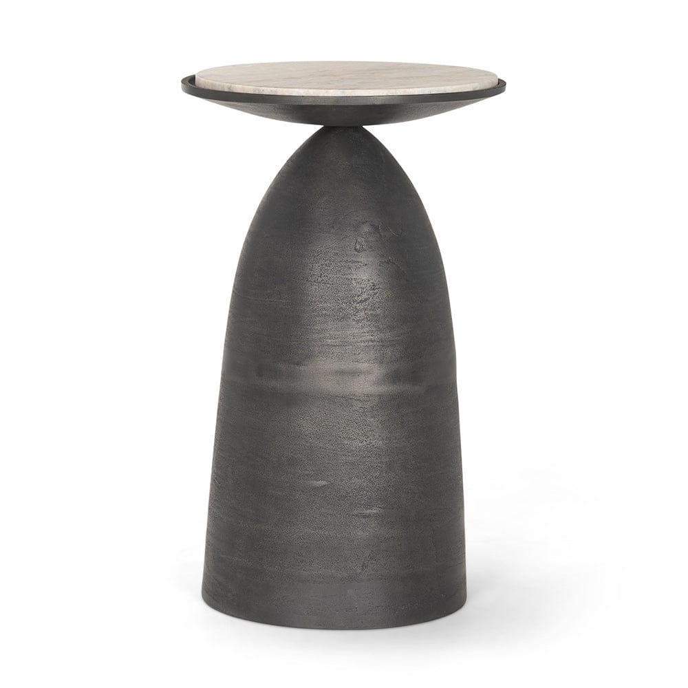 Mercana - Russo Gunmetal Cast Aluminum w/ Brown Marble Accent Table - 70742 view 1