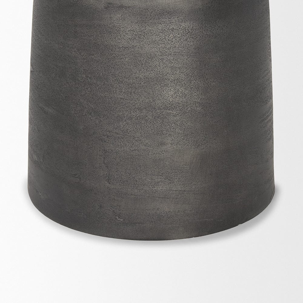 Mercana - Russo Gunmetal Cast Aluminum w/ Brown Marble Accent Table - 70742 view 7