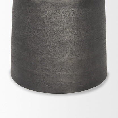 Mercana - Russo Gunmetal Cast Aluminum w/ Brown Marble Accent Table - 70742 view 7