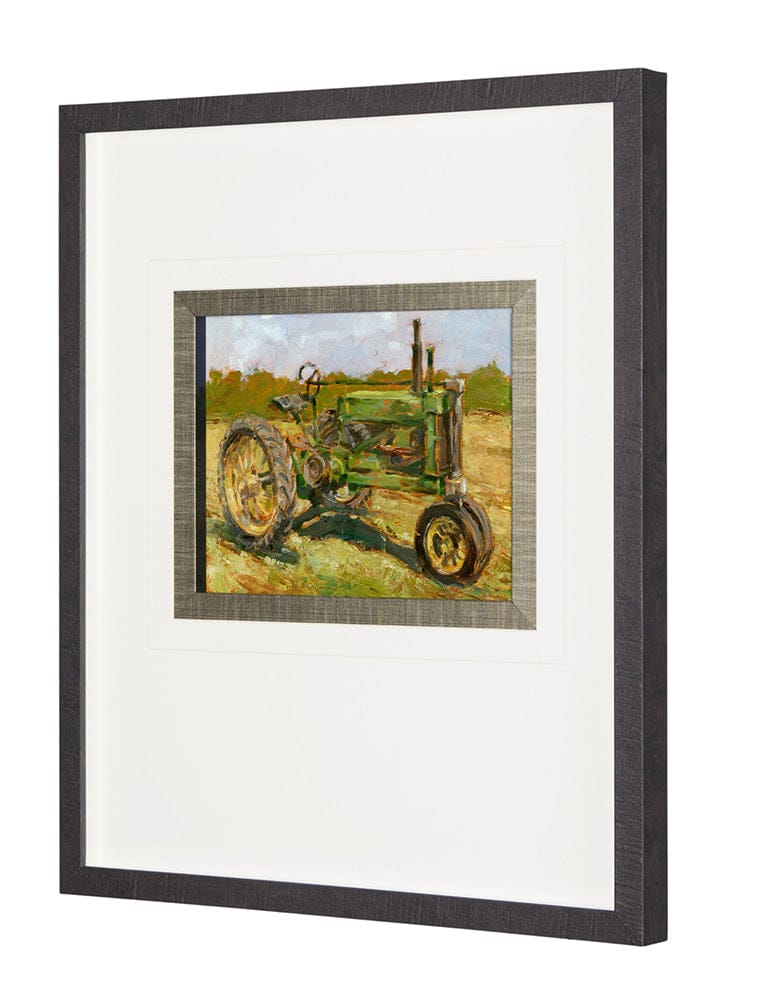 Mercana - Rustic Tractors I by Mercana Studio a Hand Embellished Textured Framed Art Print Matted under Glass - 13984 view 3