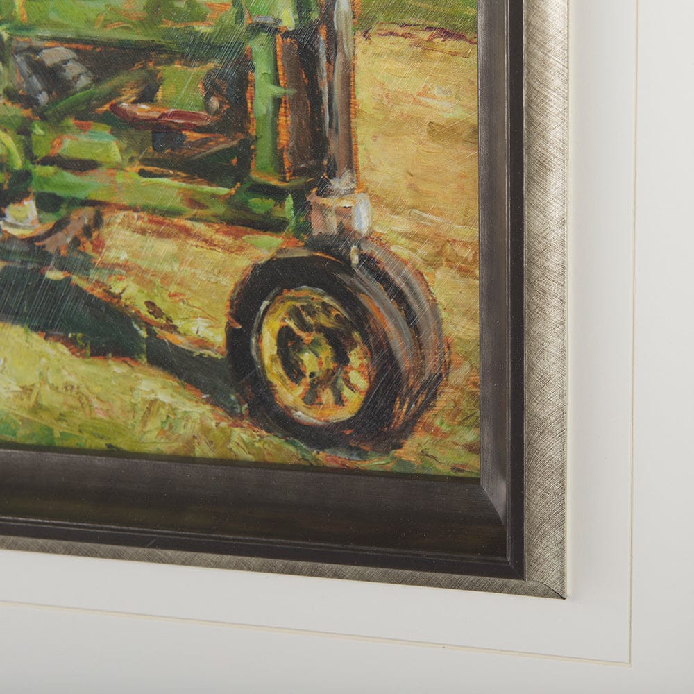 Mercana - Rustic Tractors I by Mercana Studio a Hand Embellished Textured Framed Art Print Matted under Glass - 13984 view 8