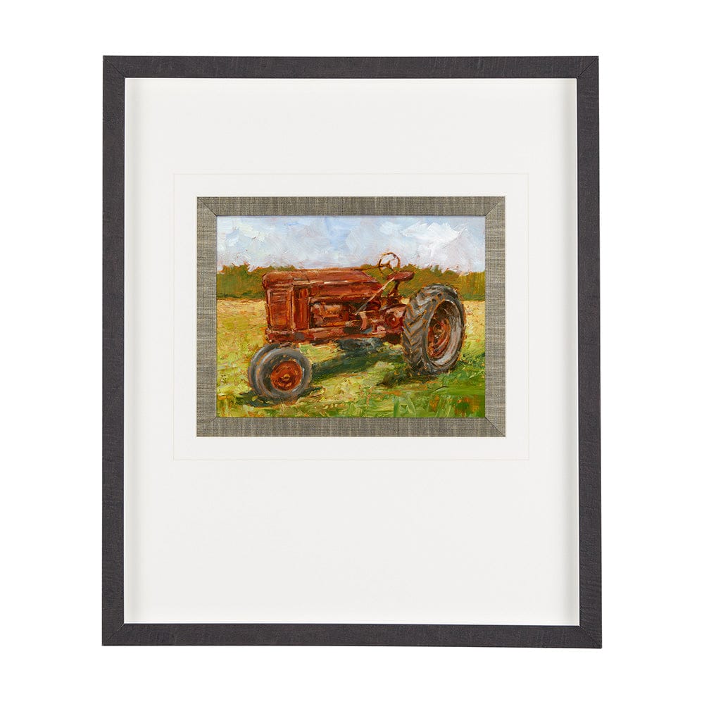 Mercana - Rustic Tractors II by Mercana Studio a Hand Embellished Textured Framed Art Print Matted under Glass - 13985 view 1