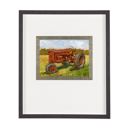 Mercana - Rustic Tractors II by Mercana Studio a Hand Embellished Textured Framed Art Print Matted under Glass - 13985 view 1