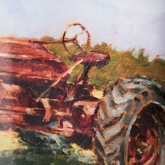 Mercana - Rustic Tractors II by Mercana Studio a Hand Embellished Textured Framed Art Print Matted under Glass - 13985 view 2