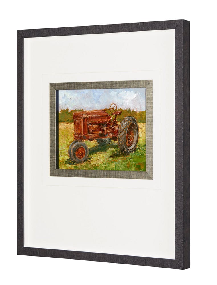 Mercana - Rustic Tractors II by Mercana Studio a Hand Embellished Textured Framed Art Print Matted under Glass - 13985 view 3