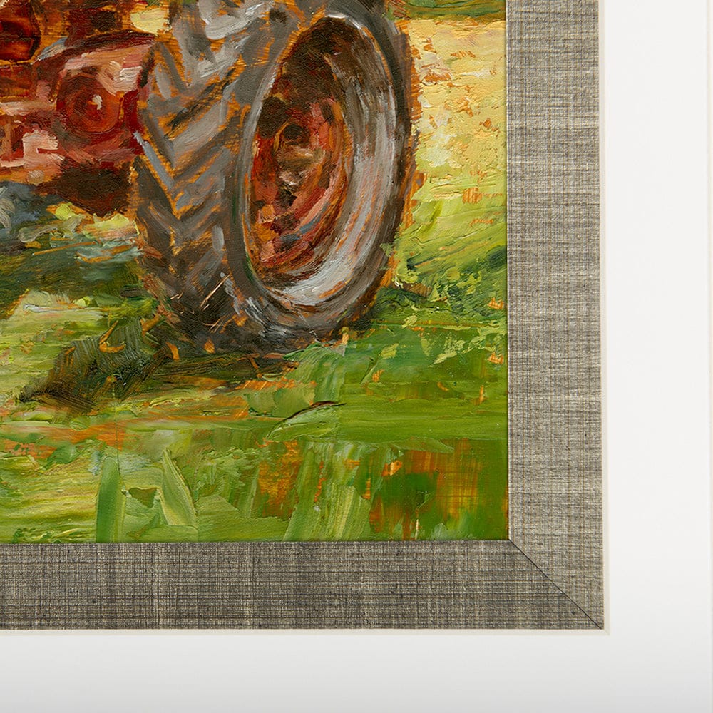 Mercana - Rustic Tractors II by Mercana Studio a Hand Embellished Textured Framed Art Print Matted under Glass - 13985 view 7