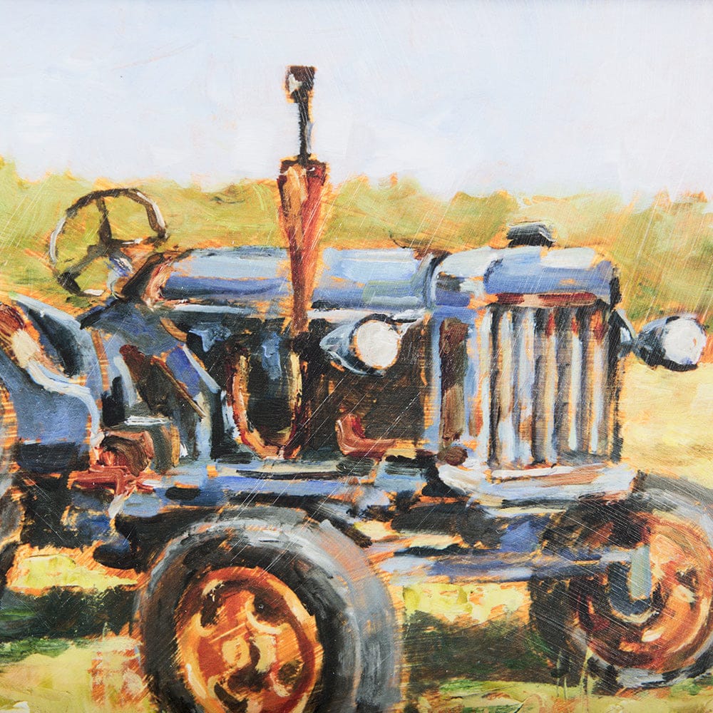 Mercana - Rustic Tractors III by Mercana Studio Hand Embellished Textured Framed Art Print Matted under Glass - 13986 view 2