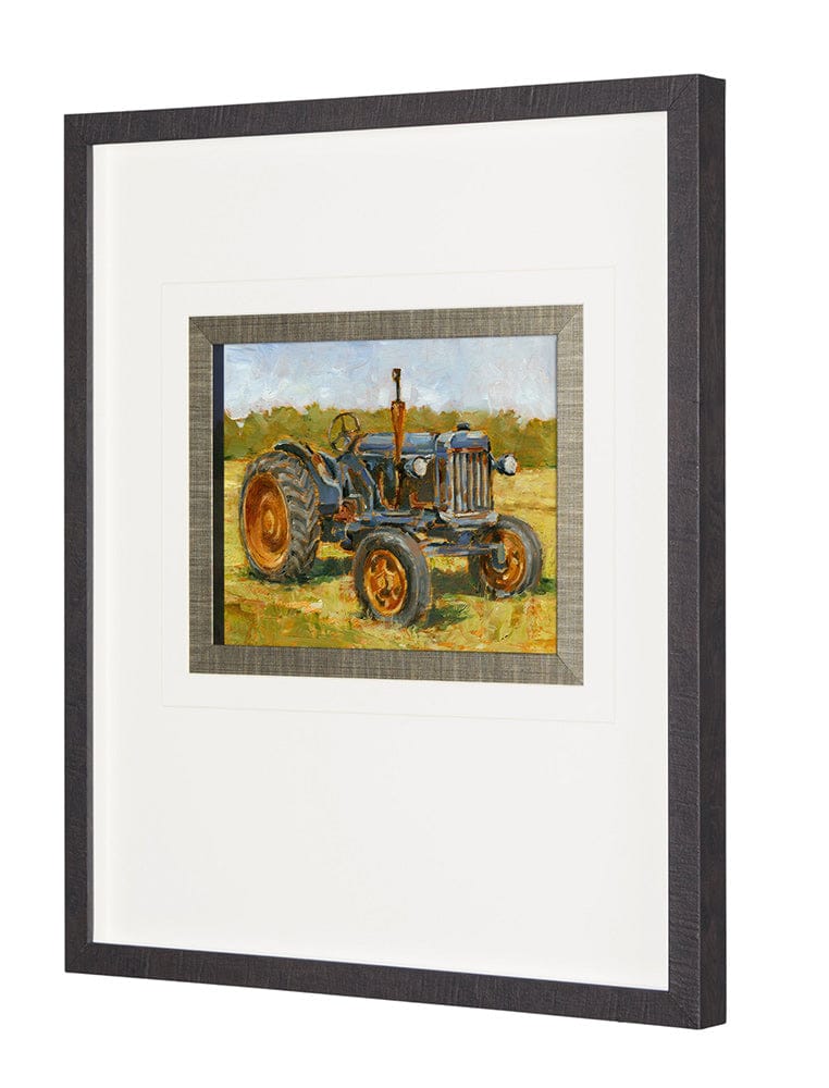 Mercana - Rustic Tractors III by Mercana Studio Hand Embellished Textured Framed Art Print Matted under Glass - 13986 view 3