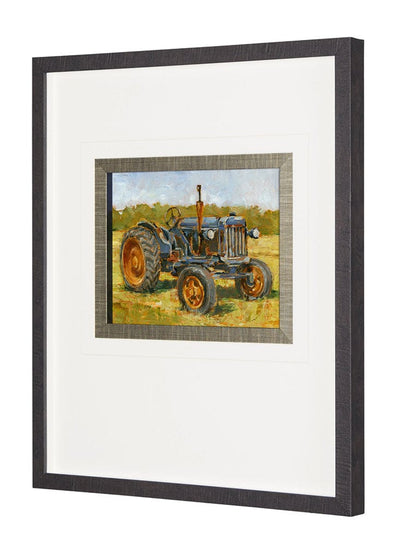Mercana - Rustic Tractors III by Mercana Studio Hand Embellished Textured Framed Art Print Matted under Glass - 13986 view 3