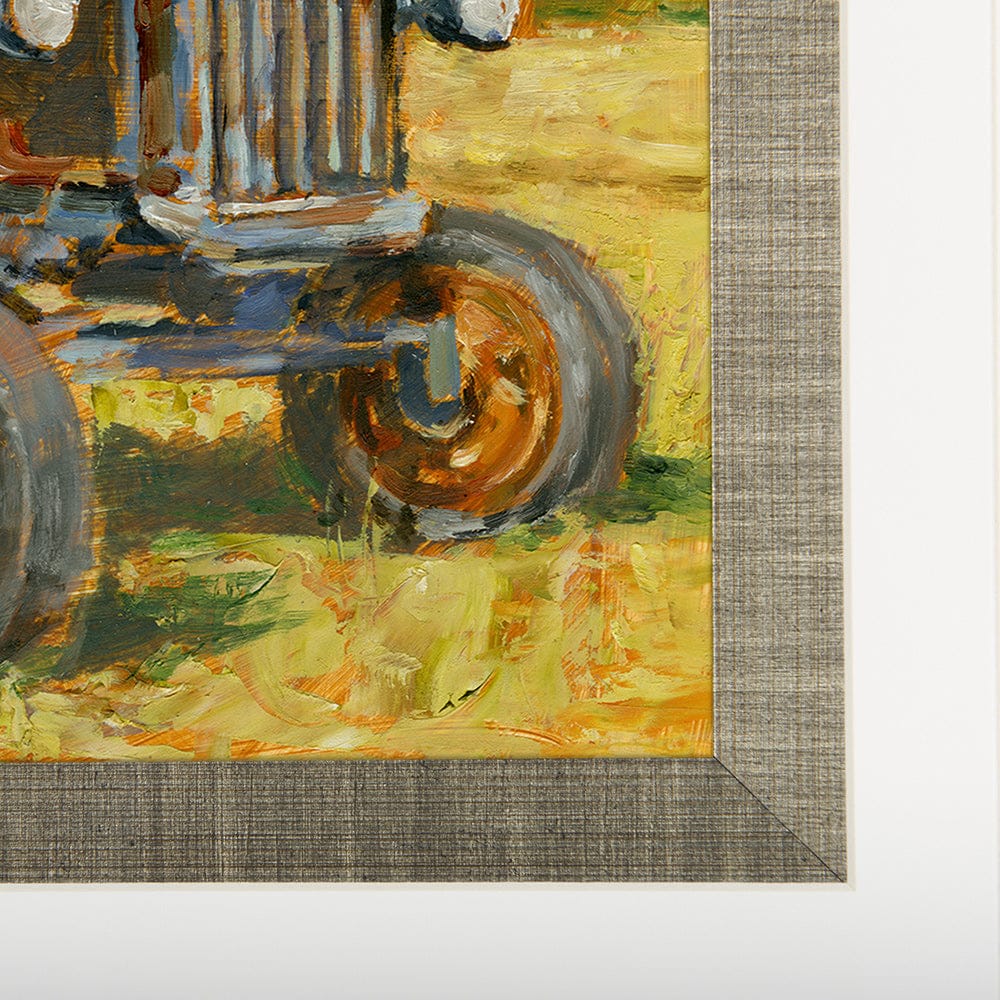 Mercana - Rustic Tractors III by Mercana Studio Hand Embellished Textured Framed Art Print Matted under Glass - 13986 view 7