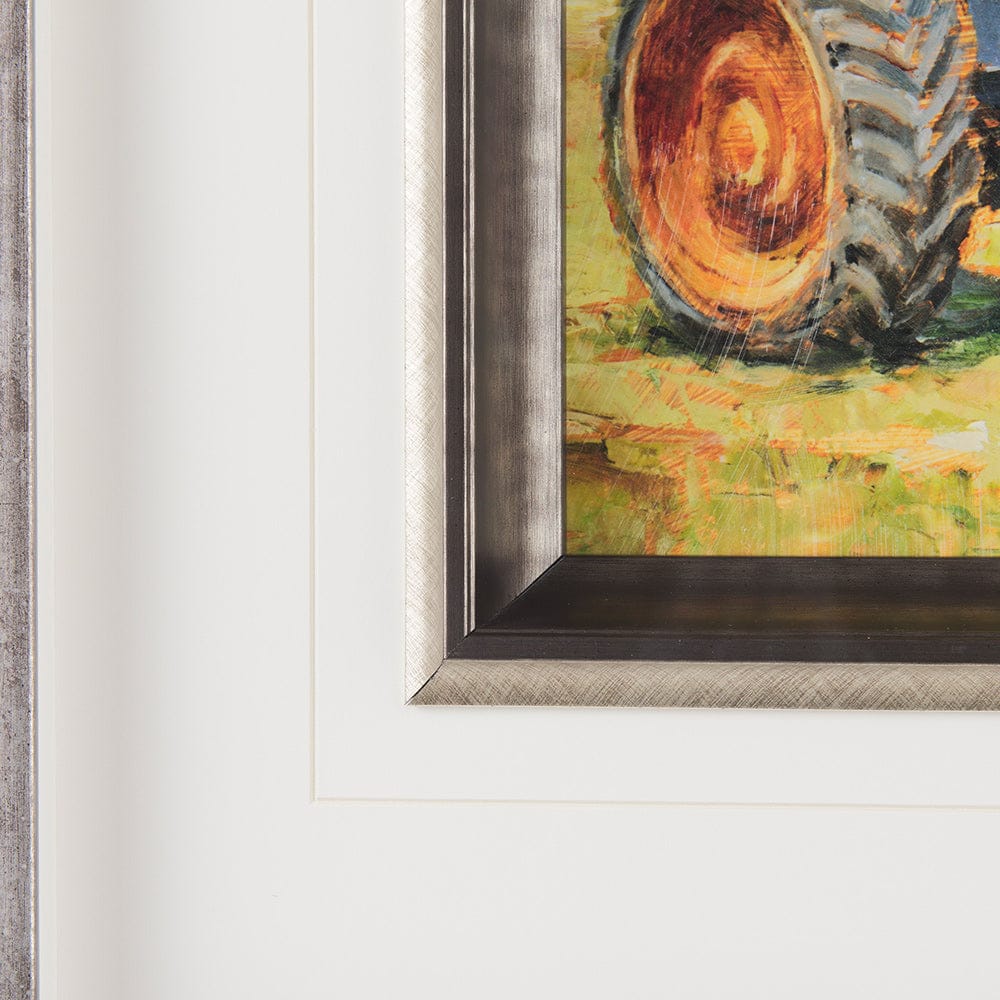 Mercana - Rustic Tractors III by Mercana Studio Hand Embellished Textured Framed Art Print Matted under Glass - 13986 view 8