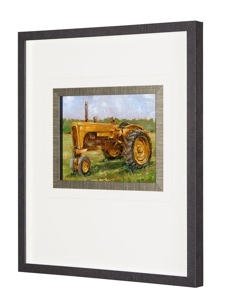 Mercana - Rustic Tractors IV by Mercana Studio a Hand Embellished Textured Framed Art Print Matted under Glass - 13987 view 3
