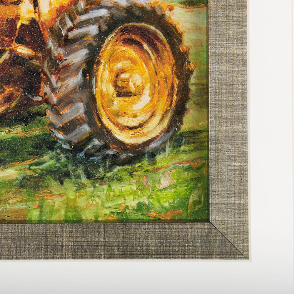 Mercana - Rustic Tractors IV by Mercana Studio a Hand Embellished Textured Framed Art Print Matted under Glass - 13987 view 7