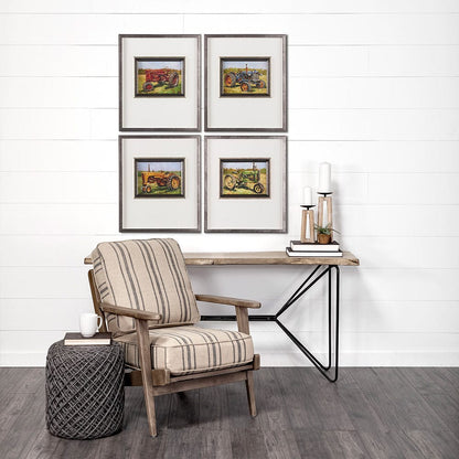 Mercana - Rustic Tractors IV by Mercana Studio a Hand Embellished Textured Framed Art Print Matted under Glass - 13987 view 9