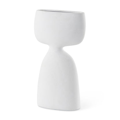 Mercana - Rylee 11.6H White Ceramic Vase - 69802_CLOSEOUT view 1