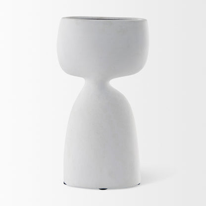 Mercana - Rylee 11.6H White Ceramic Vase - 69802_CLOSEOUT view 2