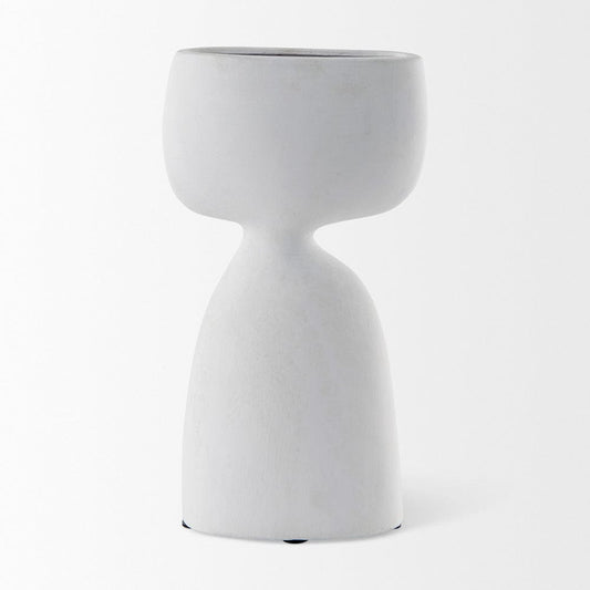 Mercana - Rylee 11.6H White Ceramic Vase - 69802_CLOSEOUT view 2