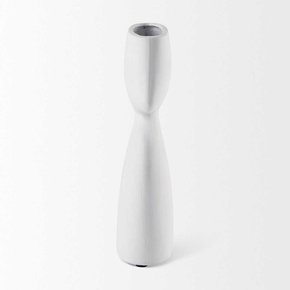 Mercana - Rylee 11.6H White Ceramic Vase - 69802_CLOSEOUT view 3