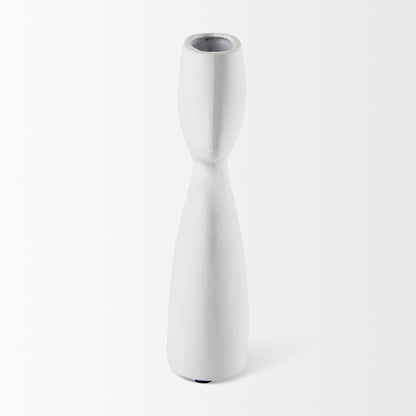 Mercana - Rylee 11.6H White Ceramic Vase - 69802_CLOSEOUT view 3