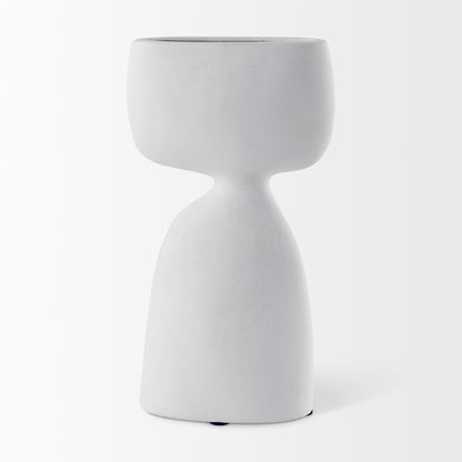 Mercana - Rylee 11.6H White Ceramic Vase - 69802_CLOSEOUT view 5