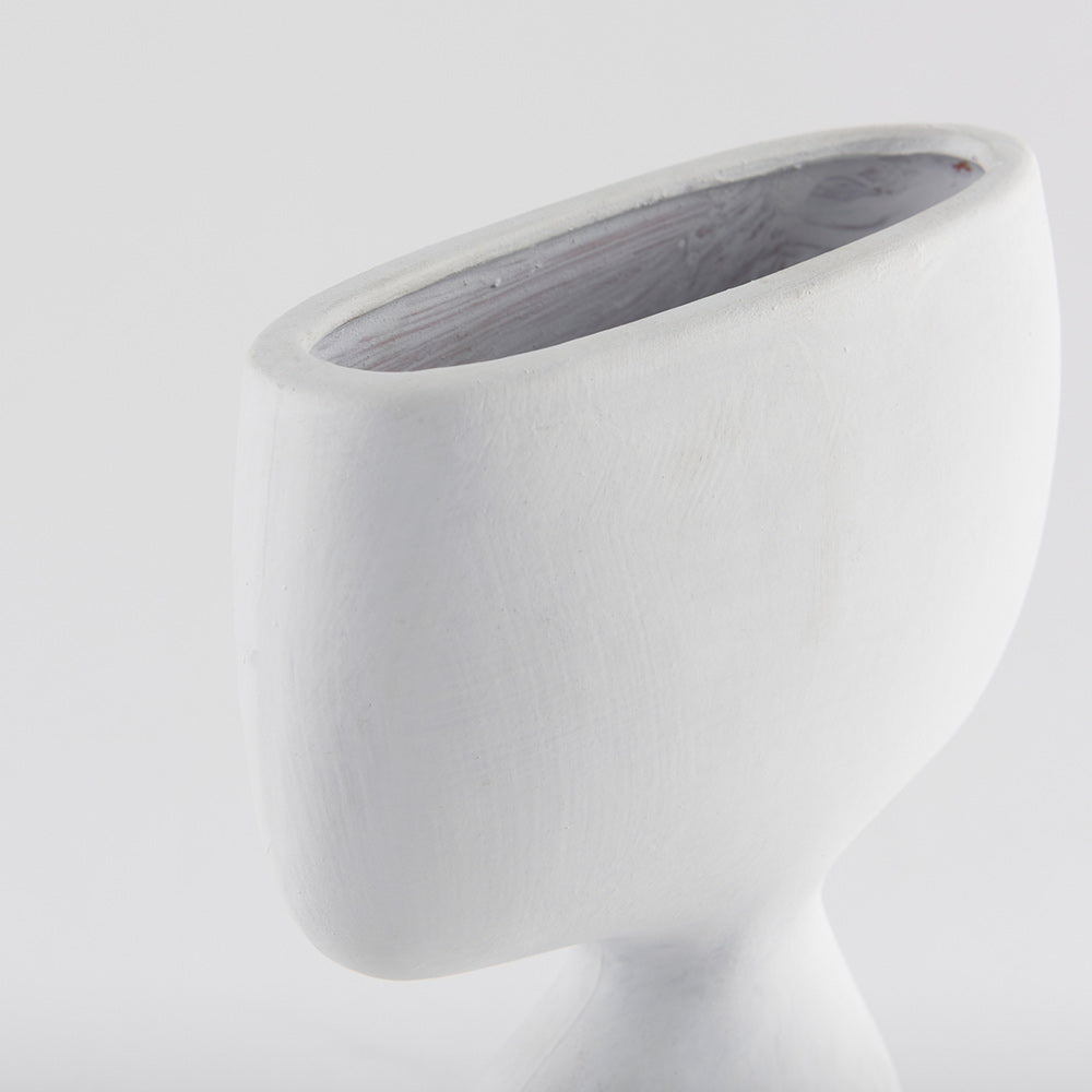 Mercana - Rylee 11.6H White Ceramic Vase - 69802_CLOSEOUT view 6