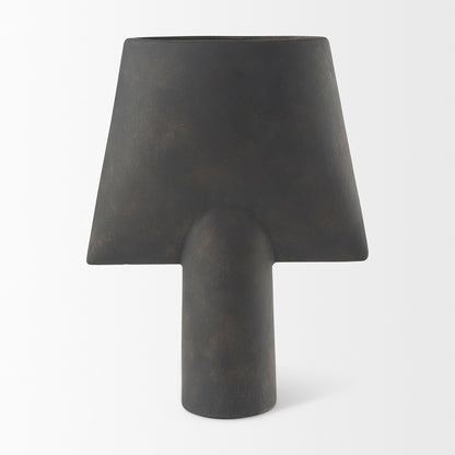 Mercana - Rylee 13.0H Dark Brown Ceramic Vase - 69803 view 2