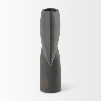 Mercana - Rylee 13.0H Dark Brown Ceramic Vase - 69803 view 3
