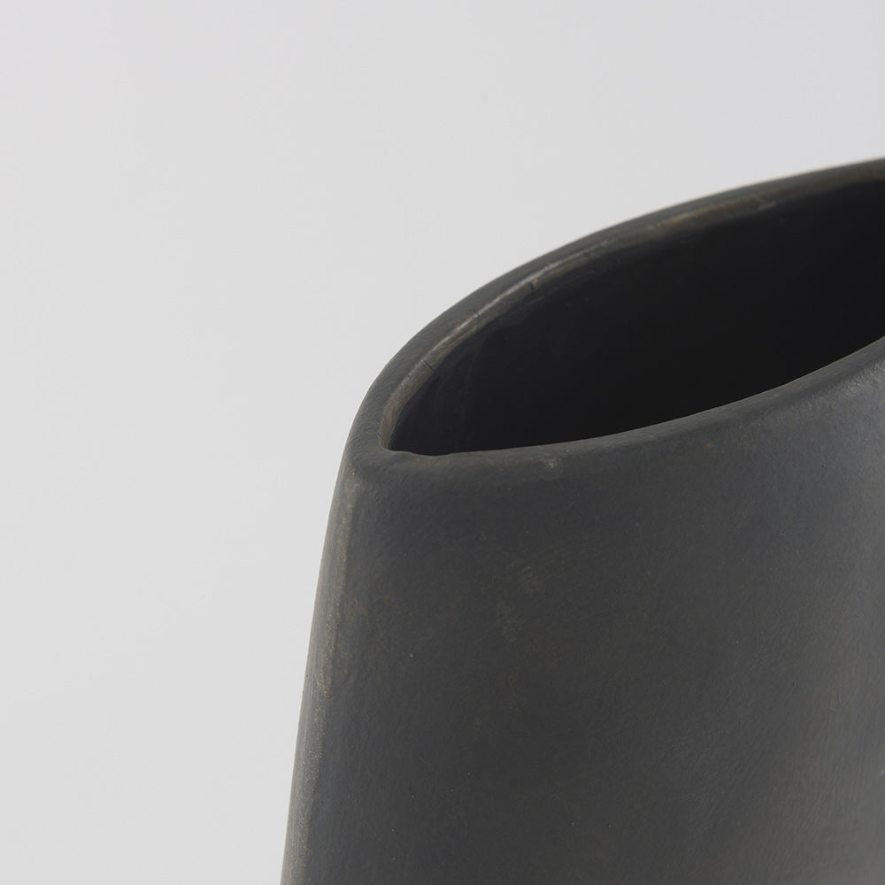 Mercana - Rylee 13.0H Dark Brown Ceramic Vase - 69803 view 6
