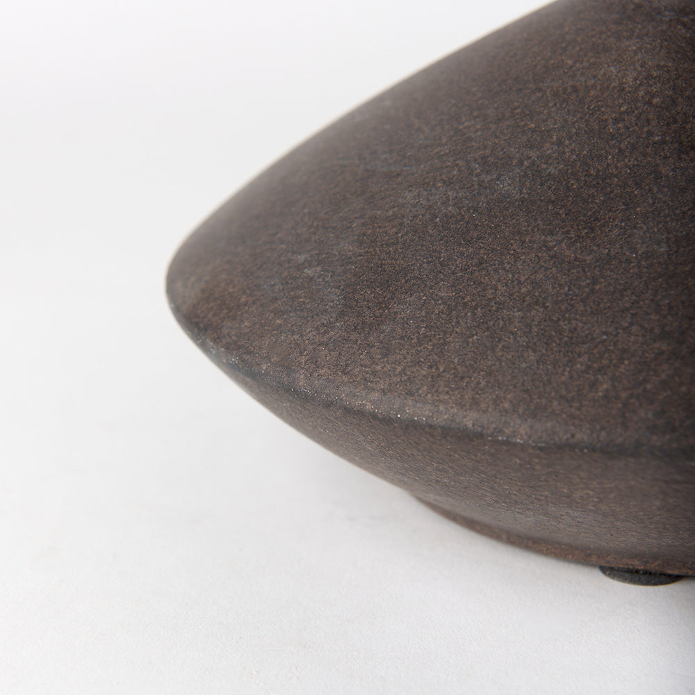 Mercana - Rylee 6.9H Dark Brown Ceramic Vase - 69801 view 5