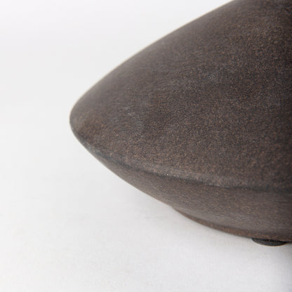 Mercana - Rylee 6.9H Dark Brown Ceramic Vase - 69801 view 5