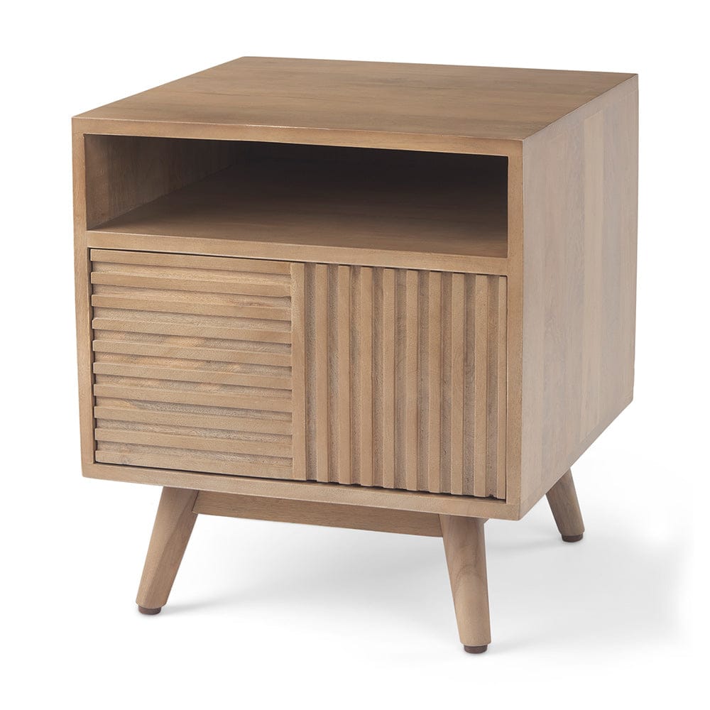 Mercana - Sable 19.0L x 19.0W x 21.5H Light Brown Wood Side Table - 69891 view 1